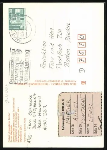 AK Halle-Neustadt, Freibad Angersdorfer Teiche, Sternwarte der Station Junger Techniker, an der Magistrale