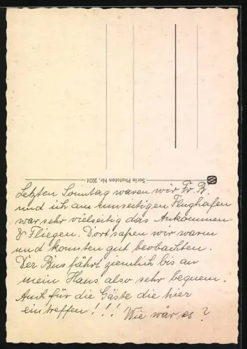 AK Berlin, Zentralflughafen, Flugzeug in Hangar, Eingangsgebäude