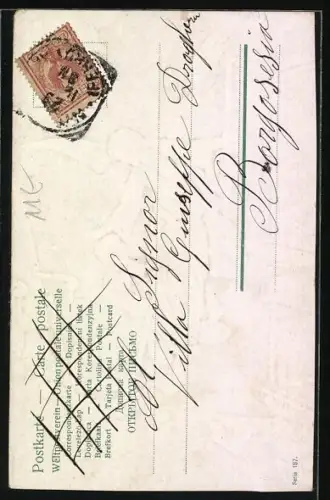 AK Schutzengel wacht über kleines Kind