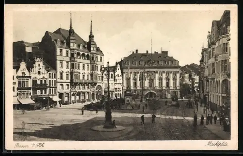AK Bonn a. Rh., Marktplatz