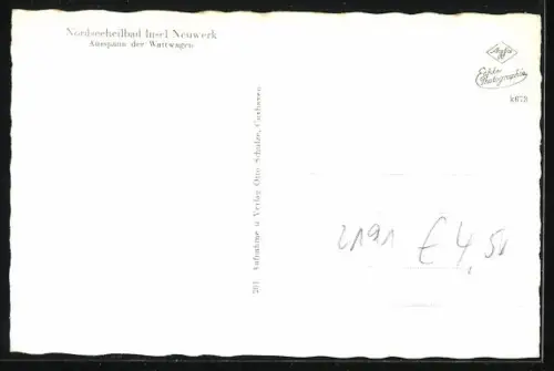 AK Neuwerk, Teilansicht des Ortes mit Wattwägen