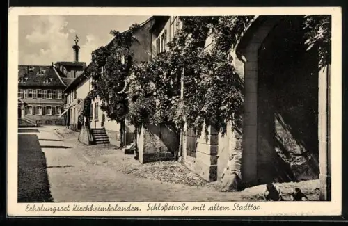 AK Kirchheimbolanden, Schlossstrasse mit altem Stadttor