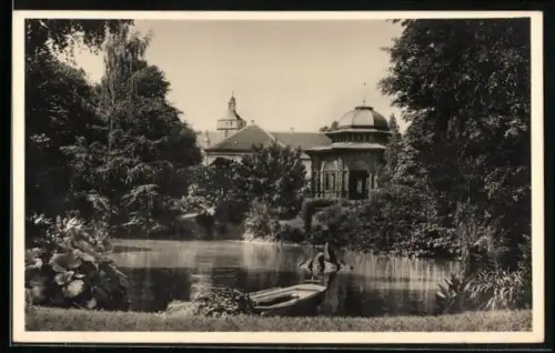 AK Kirchheimbolanden, Schlossgarten mit See
