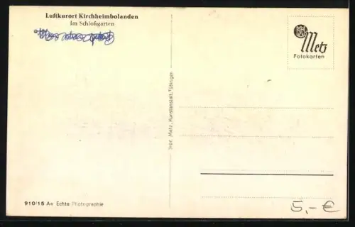 AK Kirchheimbolanden, Schlossgarten mit See