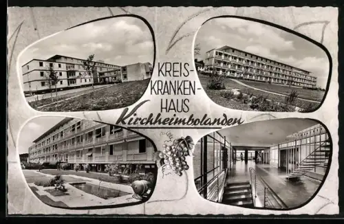 AK Kirchheimbolanden, Innen- und Aussenansichten des Kreiskrankenhauses