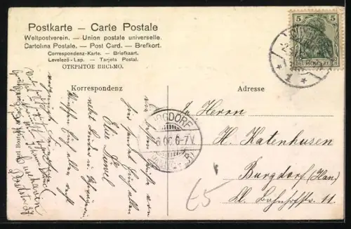 AK Cuxhaven, Die alte Liebe bei Sturmflut