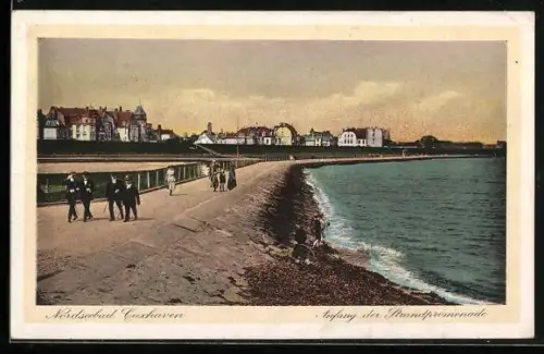 AK Cuxhaven, Beginn der Strandpromenade