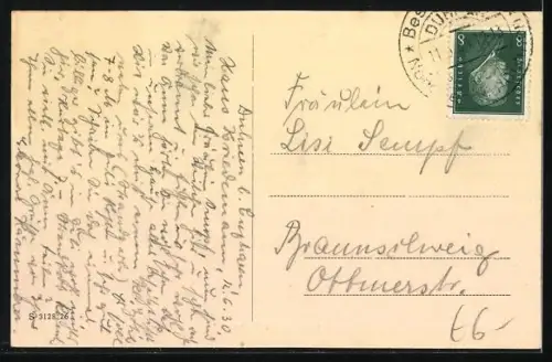 AK Duhnen, Strandpartie vom Wasser aus gesehen