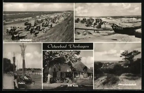 AK Dierhagen, Badestrand, Hafen, Alte Kate, Dünenlandschaft
