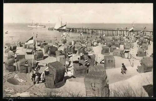 AK Göhren / Rügen, Partie am Strand