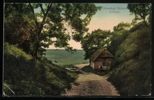 AK Göhren / Rügen, Schlucht