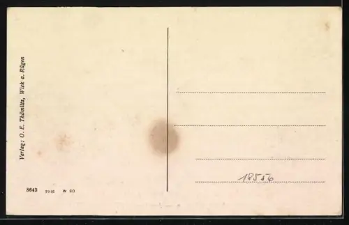 AK Wiek a. Rügen, Am Dorfteich