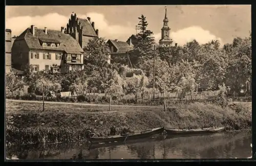 AK Templin /UM., Blick über den Kanal