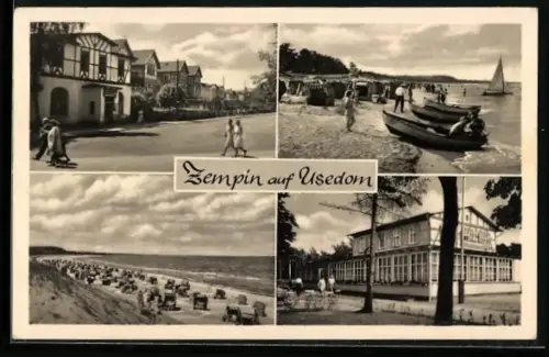 AK Zempin auf Usedom, Blick zum Strand