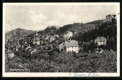 AK Blankenburg /Harz, Blick auf den Ort
