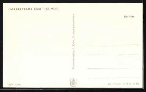 AK Hasselfelde /Harz, Am Markt