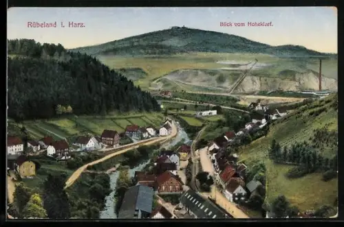 AK Rübeland i. Harz, Blick vom Hohekleef