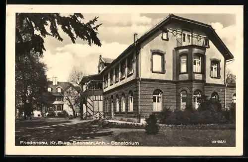 AK Friedensau /Burg, Partie am Sanatorium