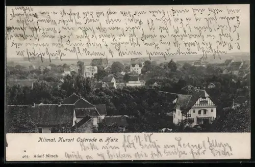 AK Osterode a. Harz, Blick auf den Ort