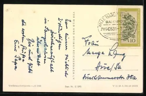 AK Sangerhausen, Markt mit Rathaus, Westsiedlung, Rosarium mit Hoffmann-Denkmal