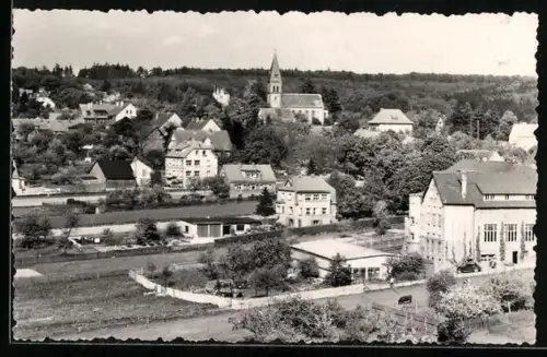 AK Friedrichsbrunn, Ortsansicht mit Kirche