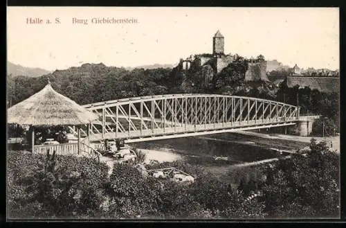 AK Halle a. S., Burg Giebichenstein, Brücke