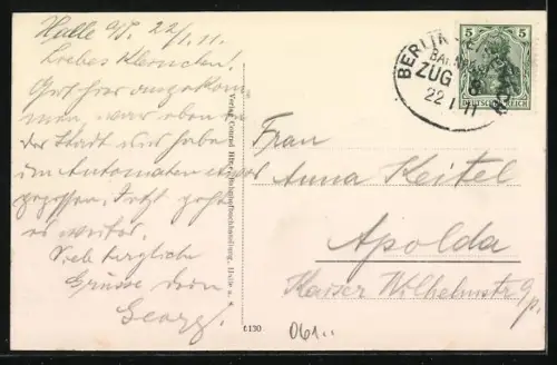 AK Halle a. S., Burg Giebichenstein, Brücke