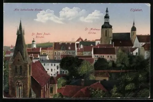 AK Eisleben, Alte katholische Kirche, St. Petri Pauli-Kirche, St. Andreas-Kirche