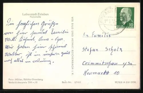 AK Eisleben, Partie in der Poststrasse