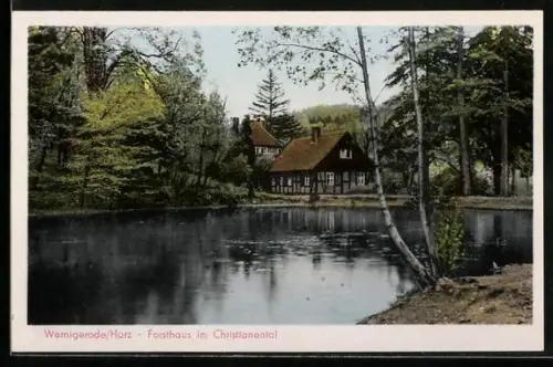 AK Wernigerode /Harz, Forsthaus im Christianental