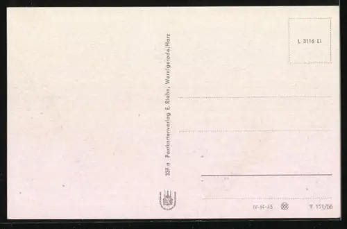 AK Wernigerode /Harz, Forsthaus im Christianental