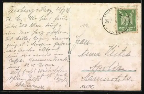 AK Wernigerode-Hasserode /Harz, Blick vom Kapitelsberg