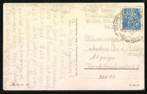 AK Ilsenburg /Brocken, Ortsansicht mit Brocken