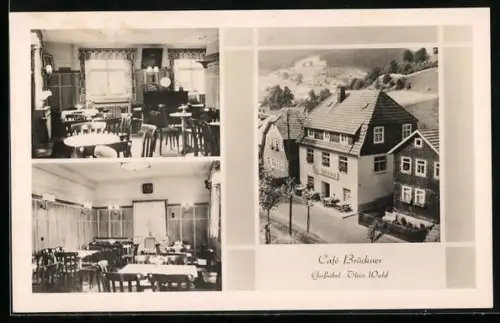 AK Giessübel /Thür. Wald, Café Brückner