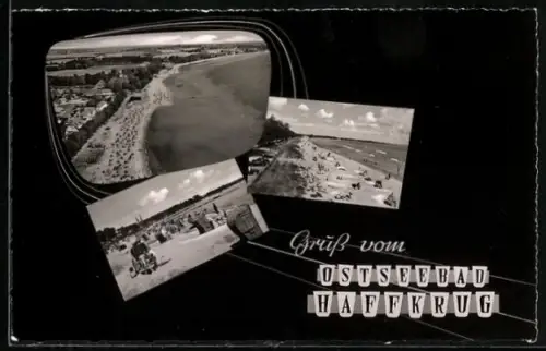 AK Haffkrug /Ostsee, Strandansichten und Badeleben