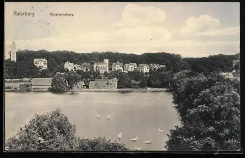AK Ratzeburg, Totalansicht mit Abrahamsberg