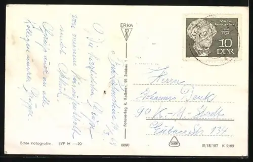 AK Bad Liebenstein /Thür., HO-Gaststätte Hubertushof mit Besuchern