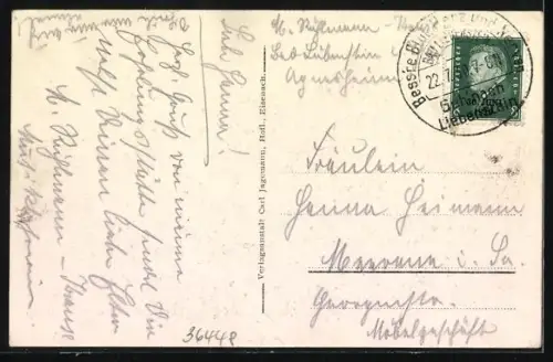 AK Bad Liebenstein, Villa Feodora mit Grünanlagen und Brunnen