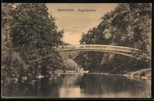 AK Meiningen, Blick auf die Bogenbrücke