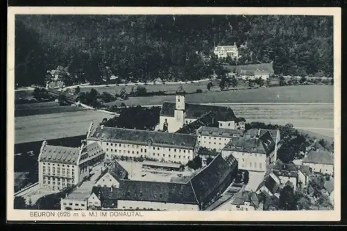 AK Beuron im Donautal, Kloster aus der Vogelschau