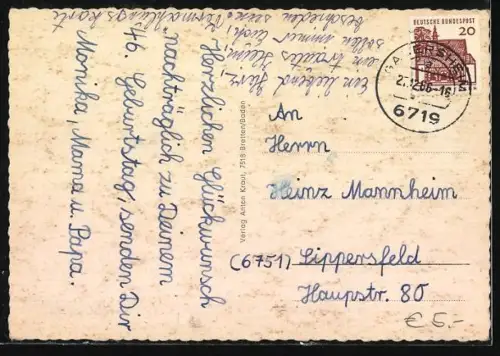 AK Gauersheim /Pfalz, Kirche, Strassenpartie und Totalansicht