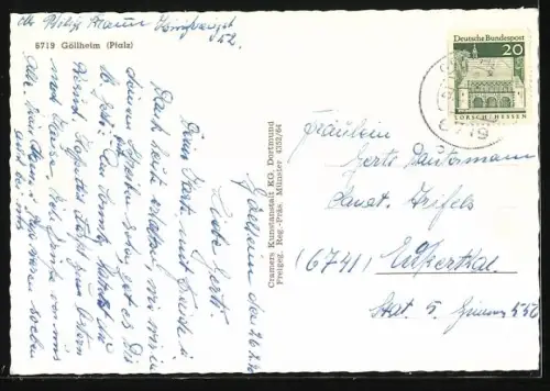 AK Göllheim /Pfalz, Ortsansicht aus der Vogelschau