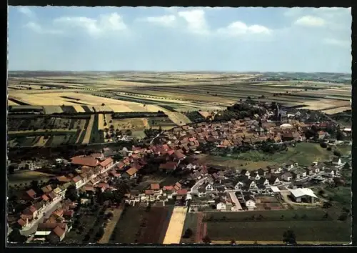 AK Göllheim /Pfalz, Ortsansicht mit Kirche aus der Vogelschau