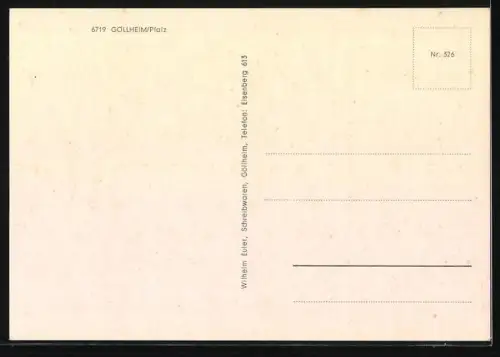 AK Göllheim /Pfalz, Ortsansicht mit Kirche aus der Vogelschau