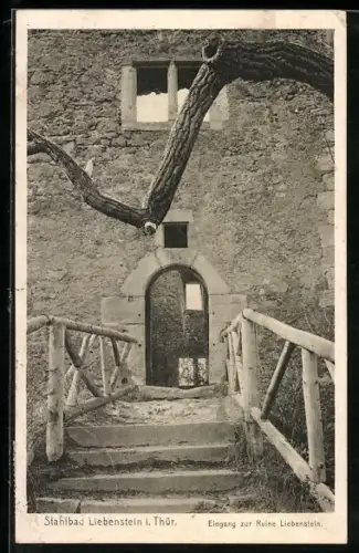 AK Liebenstein i. Thür., Eingang zur Ruine Liebenstein