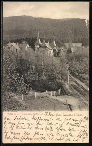AK Bad Tabarz i. Thür., Villen in der Zimmerbergstrasse