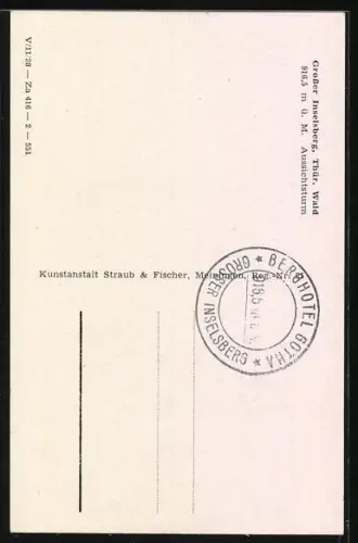 AK Grosser Inselsberg /Thür. Wald, Aussichtsturm auf dem Inselsberg