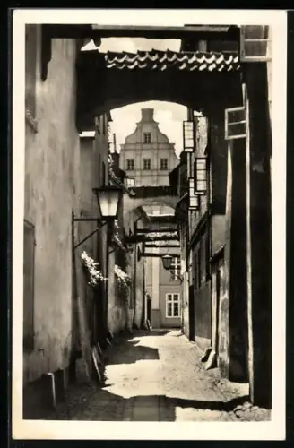 AK Stralsund, Partie in der Bechermacherstrasse, Alt-Stralsund