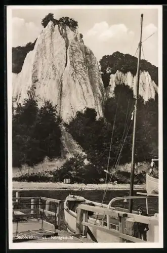 AK Stubbenkammer, Blick auf den Königsstuhl vom Landungssteg aus