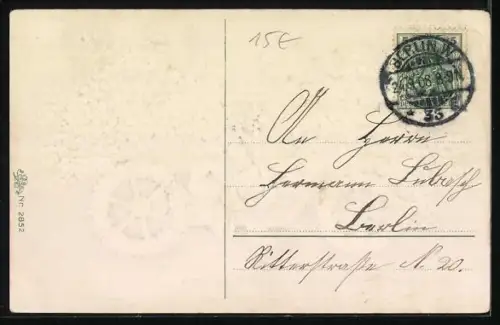 AK Auto aus Vergissmeinnicht, Blumenbild